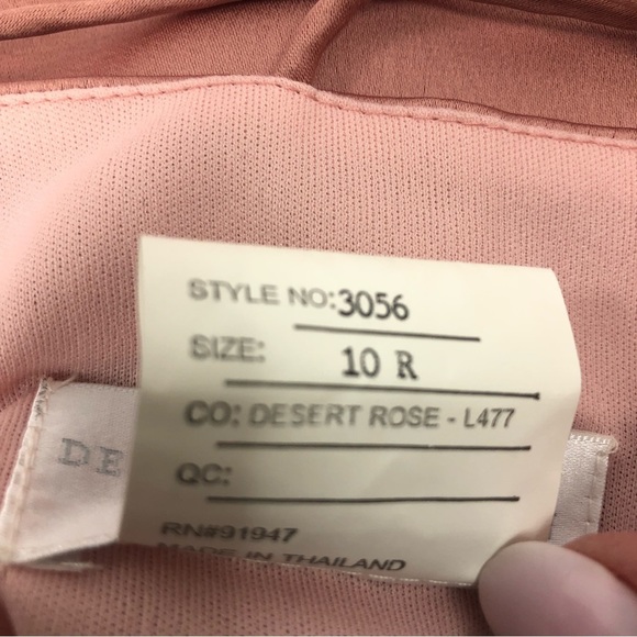 New Dessy Collection Cowl Neck Charmeuse Gown - Picture 9 of 10